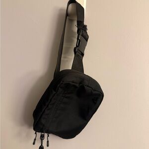 Sleek Black Women's Belt Bag - Hands-Free Everyday Carry.